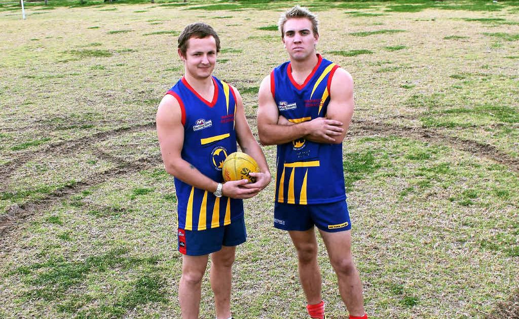 Redbacks players Tyhe Clarkson and Andrew Bardsley are disgusted by the damage to the field caused by hoons. Redbacks players Tyhe Clarkson and Andrew Bardsley are disgusted by the damage to the field caused by hoons.